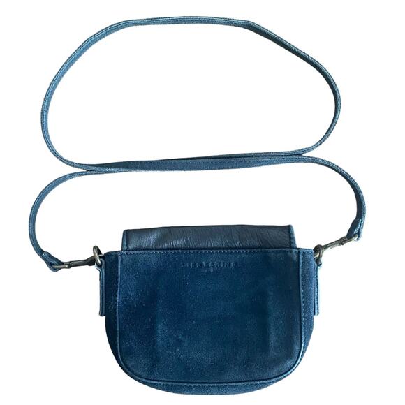 Liebeskind Berlin Mini Crossbody Bag Black Suede Leather Calf Hair Boho Purse - Picture 3 of 11